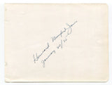 Howard Mumford Jones Signed Album Page Autographed Harvard Historian Editor