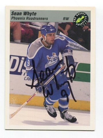 1993 Classic Pro Prospects Sean Whyte Signed Card Hockey Autograph AUTO #101