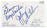 Johnny Whitaker Signed 3x5 Index Card Autograph Signature Actor Family Affair