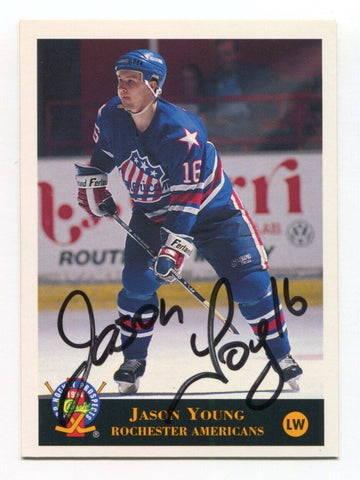 1994 Classic Pro Prospects Jason Young Signed Card Hockey Autograph AUTO #226