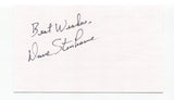 Dave Stenhouse Signed 3x5 Index Card Autographed Baseball Washington Senators