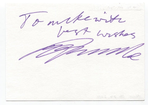 Tariq Jordan Signed Page Autographed Signature Inscribed "To Mike" Doctor Who