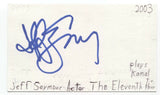 Jeff Seymour Signed 3x5 Index Card Autographed Signature Actor