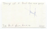 Theory of a Deadman Tim Hart Signed 3x5 Index Card Autographed Signature