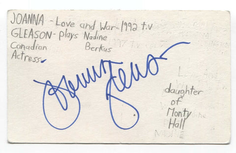 Joanna Gleason Signed 3x5 Index Card Autographed Signature Actress