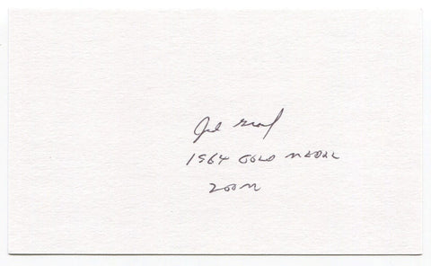 Jed Graef Signed 3 x 5 Index Card Autographed Olympic Gold 200 Meter Backstroke