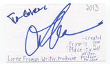 Lorne Frohman Signed 3x5 Index Card Autograph Signature Comedy Writer Producer