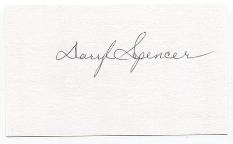 Daryl Spencer Signed 3x5 Index Card Autographed Baseball New York Giants