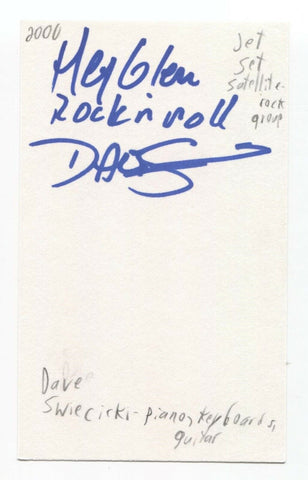 Jet Set Satellite - Jeff Swiecicki Signed 3x5 Index Card Autographed Band