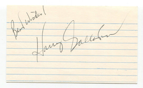Harry Gallatin Signed 3x5 Index Card NBA Basketball Autographed HOF