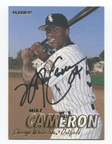 1997 Fleer Mike Cameron Signed Baseball Card Autographed AUTO #58