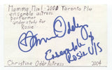Christine Oddy Signed 3x5 Index Card Autographed Signature Actress Producer