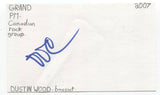 Grand PM - Dustin Wood Signed 3x5 Index Card Autographed Signature Band