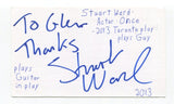 Stuart Ward Signed 3x5 Index Card Autographed Actor Downton Abbey EastEnders