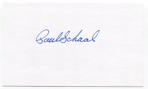 Paul Schaal Signed 3x5 Index Card Autographed MLB Baseball California Angels