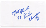 Matt Alexander Signed 3x5 Index Card Autographed Signature Pittsburgh Pirates 