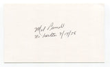 Mel Parnell Signed Index Card Autographed Baseball MLB Boston Red Sox