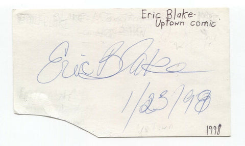 Eric Blake Signed 3x5 Index Card Autographed Signature Comedian Comic Actor