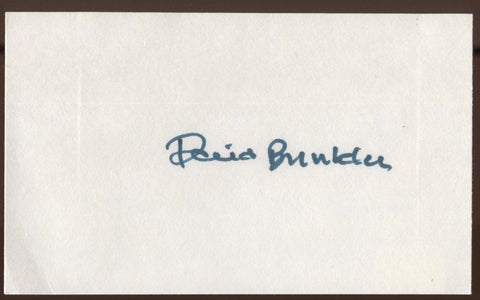 David Brinkley Signed Index Card Signature Vintage Autograph AUTO 