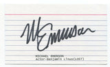 Michael Emerson Signed 3x5 Index Card Autographed Signature Actor Lost
