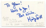 Mairlyn Smith Signed 3x5 Index Card Autographed Canadian Cooking Personality