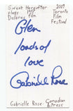 Gabrielle Rose Signed 3x5 Index Card Autographed Signature Actress