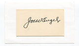Joe Engel Signed Cut Index Card Autographed Baseball 1912 Washington Senators