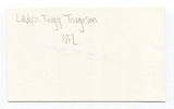 LaVern Torgeson Signed 3x5 Index Card Autograph Football NFL Washington Redskins