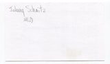 Johnny Schmitz Signed 3x5 Index Card Autographed MLB Baseball Brooklyn Dodgers