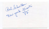 Bob Schnelker Signed 3x5 Index Card Autographed NFL Football New York Giants