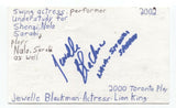 Jewelle Blackman Signed 3x5 Index Card Autographed Signature Actress
