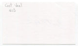 Coot Veal Signed 3x5 Index Card Autograph Baseball MLB