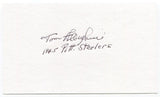 Thomas Joseph Alberghini Signed 3x5 Index Card Autograph Pittsburgh Steelers