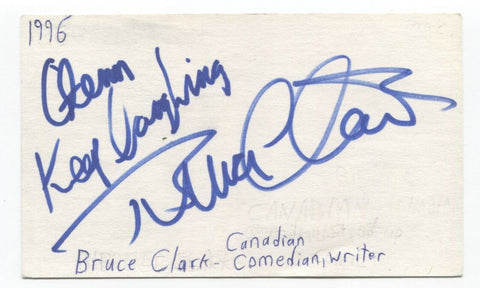 Bruce Clark Signed 3x5 Index Card Autographed Signature Comedian Comic Actor