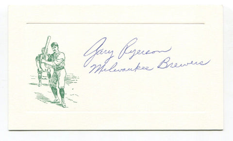 Gary Ryerson Signed Card Autographed MLB Baseball Roger Harris Collection