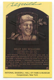 Billy Williams Signed Gold HOF Plaque Baseball Hall of Fame Autographed Postcard