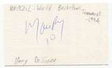 Maury Ponikwar de Souza Signed 3x5 Index Card Autographed Basketball Brazil