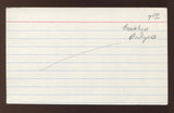 Preacher Roe Signed 3x5 Index Card Vintage Autographed Baseball Signature