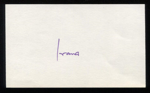 Ivana Trump Signed Index Card Autographed Circa 1993 Signature AUTO