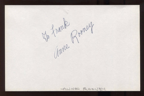 Anne Rooney Signed HUGE 8x5 Inch Page Autographed Babes on Broadway