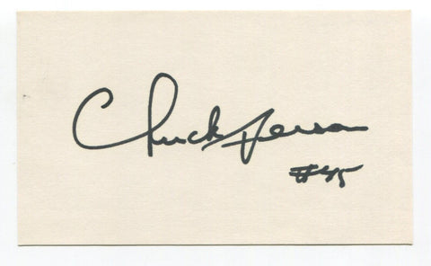 Chuck Person Signed 3x5 Index Card Autographed Basketball Seattle Supersonics