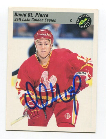 1993 Pro Prospects David St. Pierre Signed Card Hockey Autograph AUTO #108