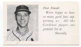 Gerry Staley Signed Photo Postcard Baseball Autographed Signature Cardinals