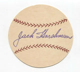 Jack Harshman Signed Paper Baseball Autographed Signature Chicago White Sox