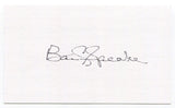 Bob Speake Signed 3x5 Index Card Autographed MLB Baseball Chicago Cubs