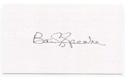 Bob Speake Signed 3x5 Index Card Autographed MLB Baseball Chicago Cubs