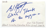 Albert Schultz Signed 3x5 Index Card Autographed Signature Actor