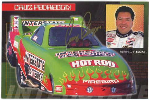 Cruz Pedregon Signed 6x9 Photo NASCAR Racing Funny Car Driver