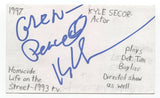 Kyle Secor Signed 3x5 Index Card Autograph Signature Actor