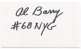 Allan "Al" Barry Signed 3x5 Index Card Autographed Signature Atlanta Falcons NFL